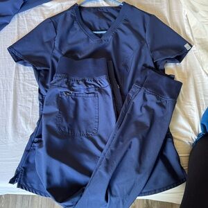 Navy Blue Infinity Scrub Set